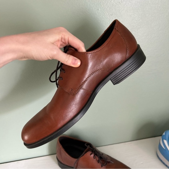 Ecco Brown Leather Oxford‎ Dress Shoes EU 43 - Picture 3 of 11